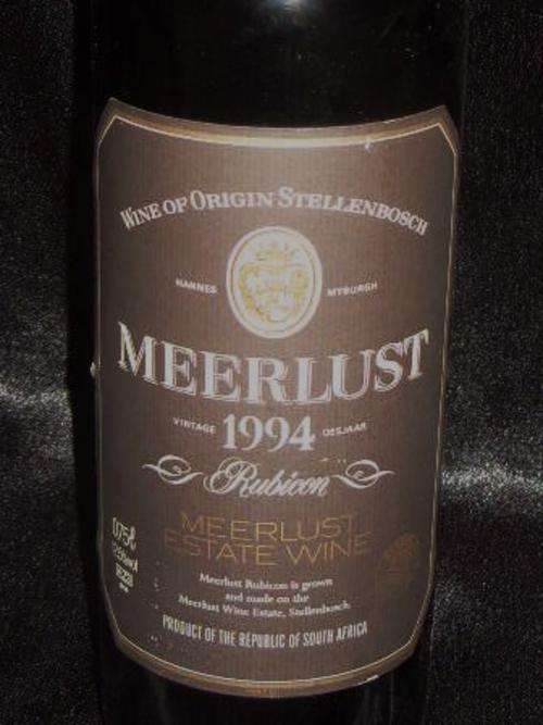 ##THE BEST## MEERLUST RUBICON 1994  - Top wine Sealed & Certified