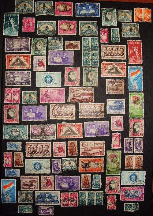 CRAZY R1 stamps!! Lot of 92 VERY EARLY UNION OF SOUTH AFRICA