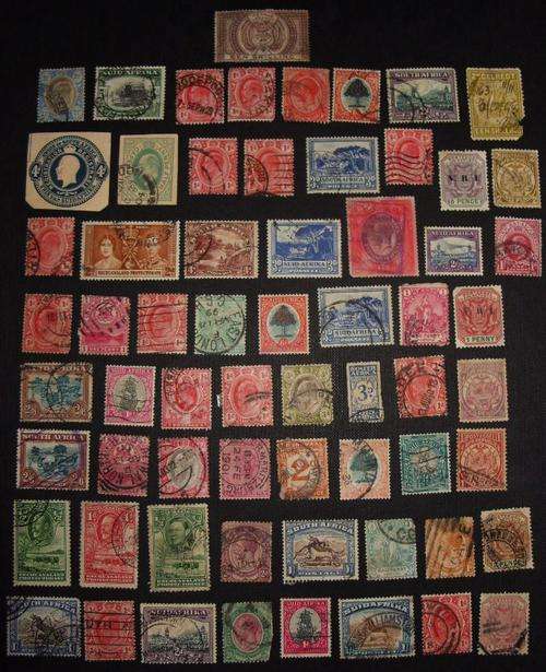 CRAZY R1 stamps!! LOT OF 62 EARLY SA DISTRICTS - HAVE A LOOK AT THE ONE!