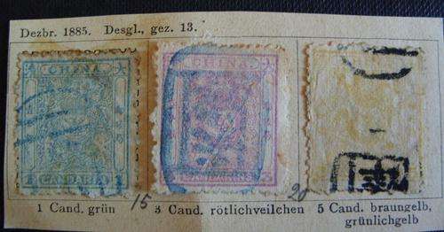 China 1885 SMALL DRAGONS - 3 Stamps SG 13 - 15 (2)  CV : 20 GBP