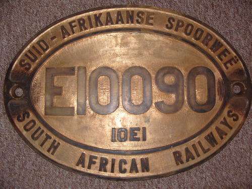 Solid Brass SA Railways/ Spoorwee  Plate - THE ORIGINAL 13Kg Plate