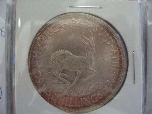 ~ UNION OF SA ~  1948 SS / Prooflike ~ 5 Shilling  ~ Crown