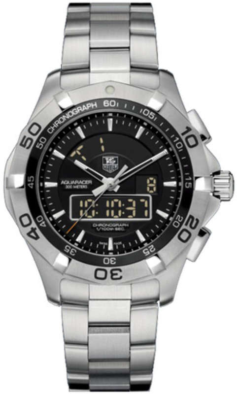 **BRAND NEW**TAG HEUER AQUARACER DIGITAL ANALOG BLACK DIAL WATCH