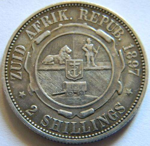 ZAR - Paul Kruger Florin 2 Shilling 1897 - A Beauty!!