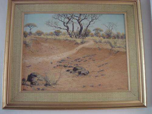 GERT PIETERSEN BUSHVELD OIL PAINTING