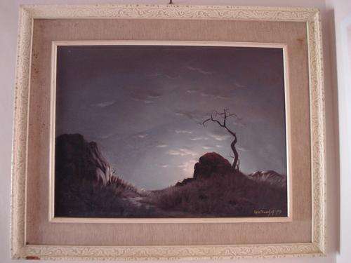 GERT PIETERSEN NIGHT SCENE OIL PAINTING