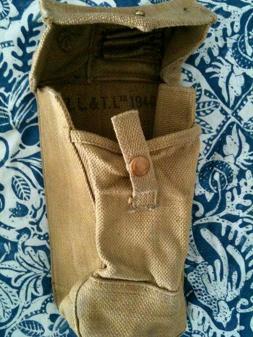 WWII British/Canadian Rare P37 Pattern Bren Gun Pouch.