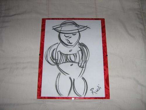 ORIGINAL MUSICAL CHARCOAL DRAWING 1