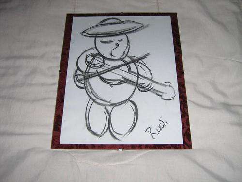 ORIGINAL MUSICAL CHARCOAL DRAWING 4