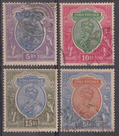 1911-22 King GeorgeV Definitive High Values.SG 188-191