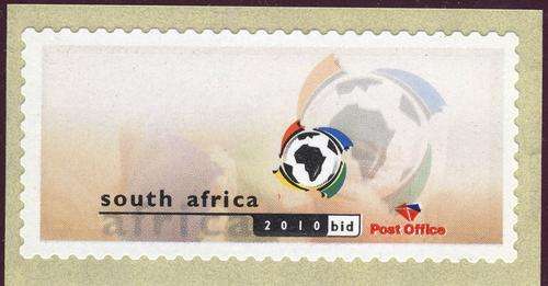2004 Virtual Stamp,FIFA 2010 Bid. Blank- no value or barcode printed. see description