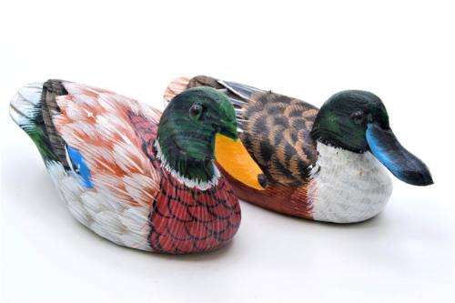 Set of 5 Hand Carved Mallard Ducks, 1970's Collectors Item