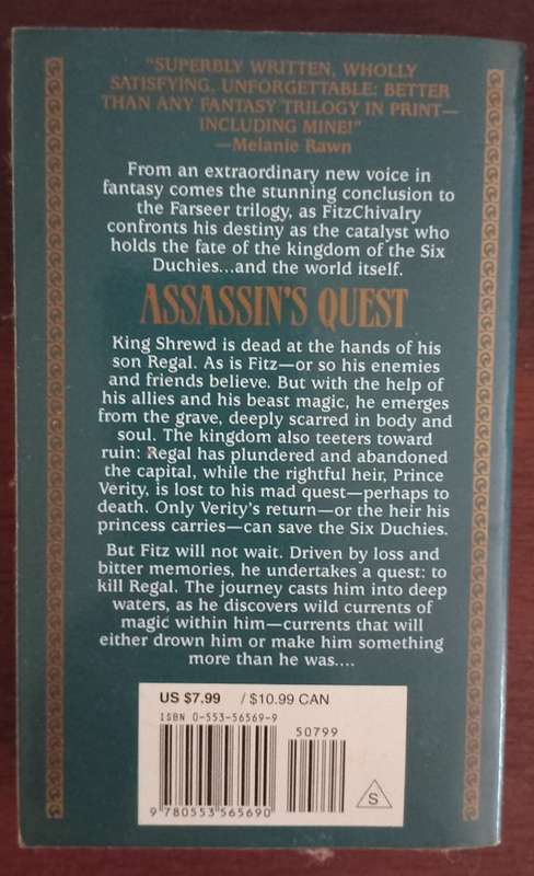 Assassin`s Quest by Robin Hobb. The Farseer Trilogy Book 3