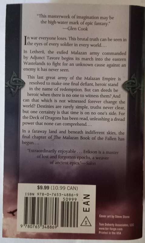 Dust of Dreams by Steven Erikson. Malazan Book of the Fallen, Book 9
