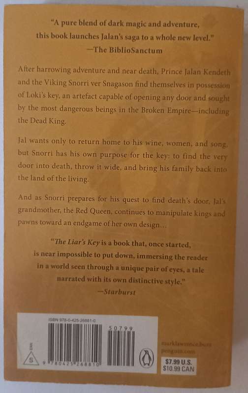 The Liar`s Key by Mark Lawrence. The Red Queen`s War Book 2