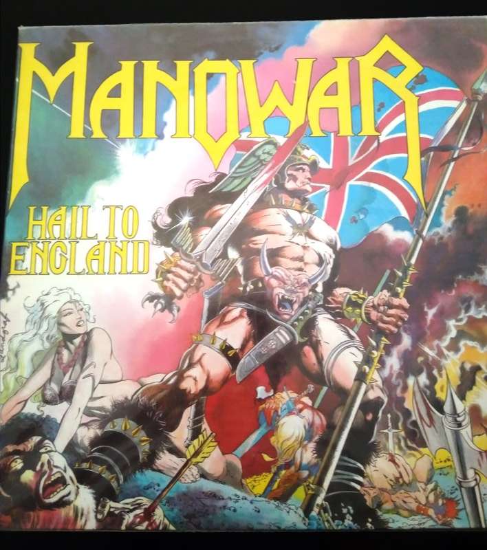 MANOWAR - HAIL TO ENGLAND VINYL LP - ORIGINAL RELEASE - IMPORT - GOOD CONDITION