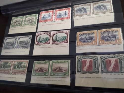 Stunning rare first South West African pictorials - Inscriptional Part set with all high values MNH