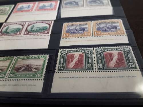 Stunning rare first South West African pictorials - Inscriptional Part set with all high values MNH
