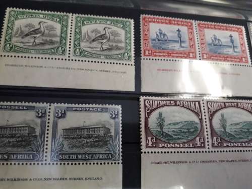Stunning rare first South West African pictorials - Inscriptional Part set with all high values MNH