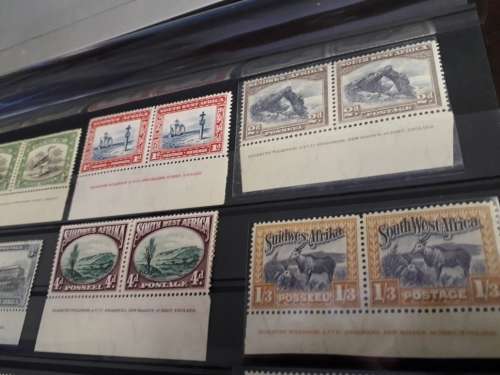 Stunning rare first South West African pictorials - Inscriptional Part set with all high values MNH