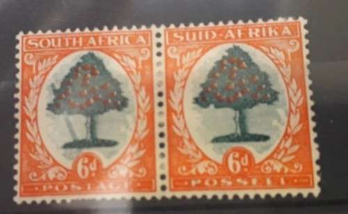 Union SA - 1933/48 Pictorial 6d Falling ladder flaw - SACC 60B CV R 2300.00