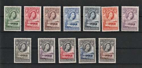 1955 QE2 BECHUANALAND FULL SET 12 STAMPS SACC 138-149 MLH