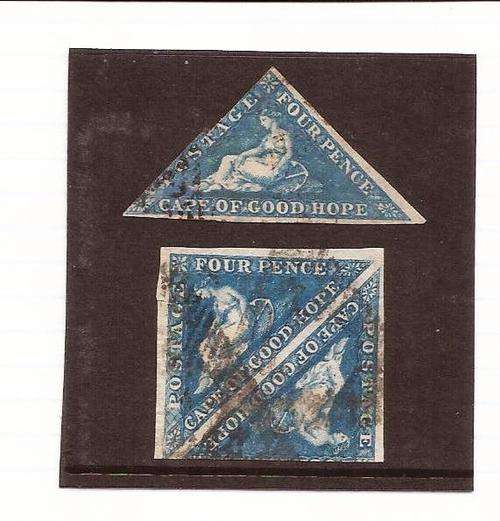 COGH 4d TRIANGLES - RARE PAIR AND FAIR SINGLE