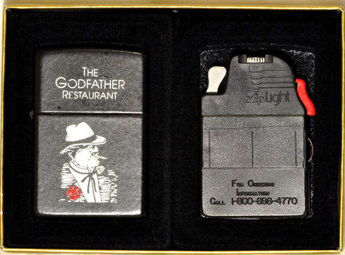 Zippo - 1996 The Godfather Restaurant Lighter & Torch