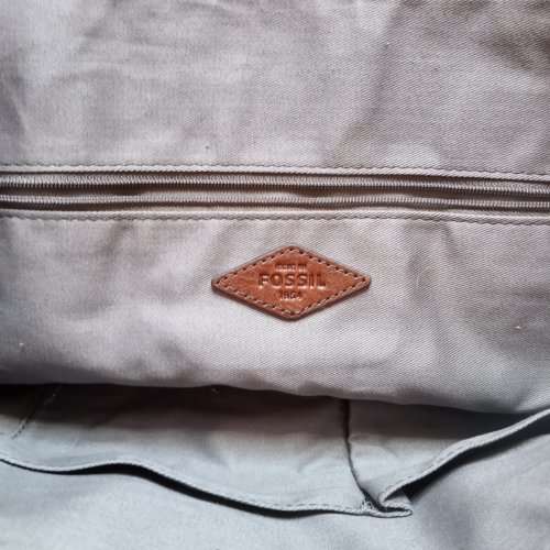 Fossil Navy Genuine Leather Tote Bag