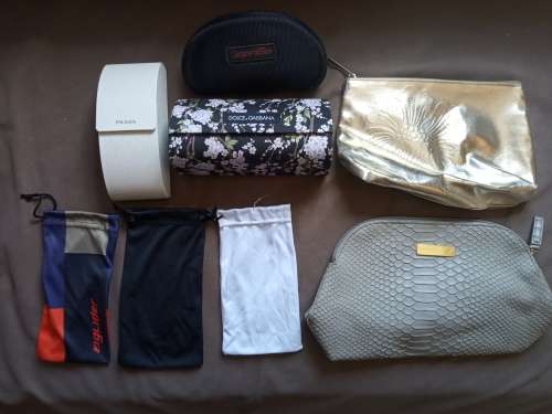 Collection of Sunglass Cases and Cosmetic Bags ONE BID FOR ALL