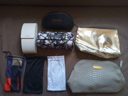 Collection of Sunglass Cases and Cosmetic Bags ONE BID FOR ALL