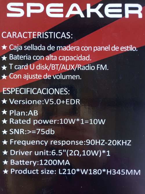 6.5inch BIG Portable Bluetooth Speaker