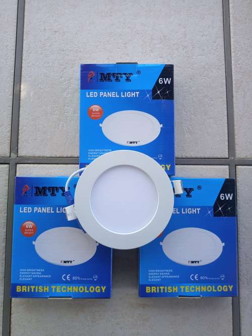 6w LED Round Panel Downlight - ONE BID FOR 3