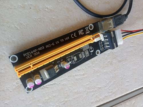 PCI-e 1X to 16X Powered Riser Set