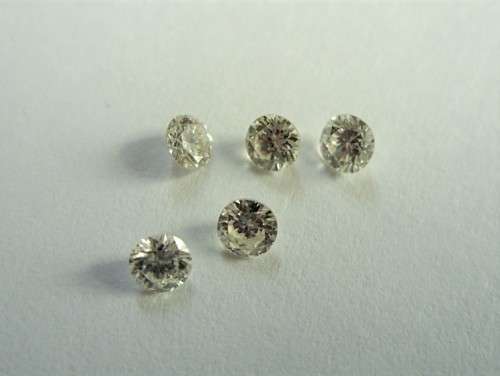 5 x 2.70 - 2.80 mm Round Brilliant Natural Diamonds - 0.42 cts Combined Weight