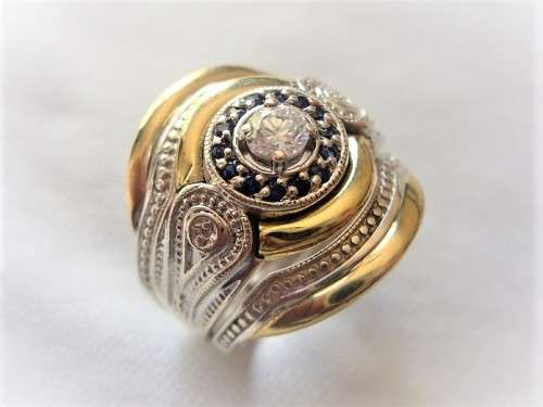 *Solid Sterling Silver & Yellow Gold Ladies Trip Set*