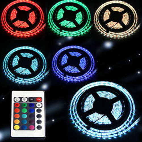 Superbright 5M 300 RGB LED Flexible Light Strip + remote