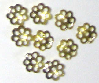 Sale! Gold filigree bead cap 5mm (100pcs)