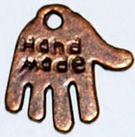 Sale!! Copper hand charm 6mm x10mm (5pcs)