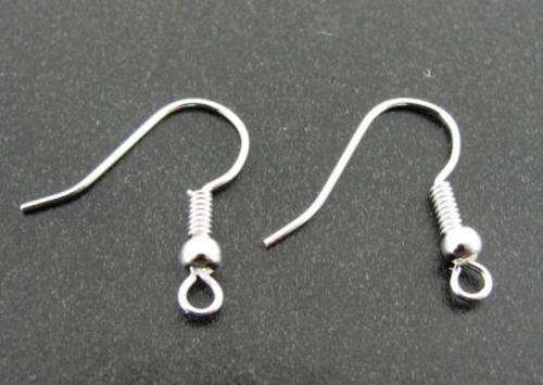 Clearance sale!!! Silvertone ear ring hooks (50pcs)