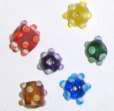 *Sale* Glass Indian Bubble mix beads (6pcs)