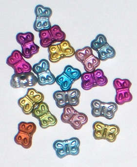Plastic butterfly spacers 9mm x 5mm x 4mm (20pcs)