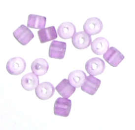 Iced Lilac 4mm x 3mm Tube glass beads (10pcs)