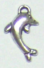 Silver Dolphin charm 19mm x 12mm (2pcs)