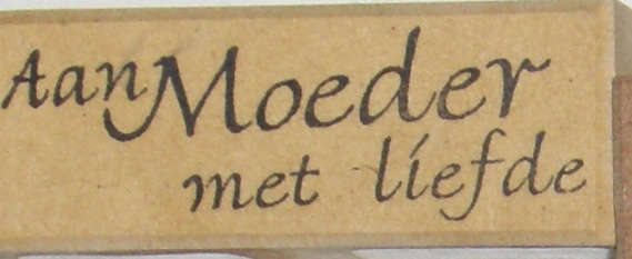 Rubber stamp 'Aan Moeder met liefde' 70mm x 26mm (1pc)