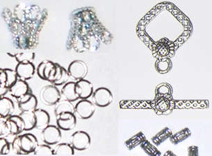 --Assorted Silver/Nickel Findings, etc 2000+pcs--