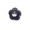 Black Acrylic Sparkle flower beads (10pcs)