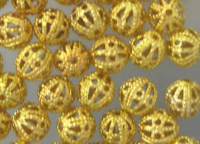 Sale!!!  Bulk Gold filigree ball 6mm (60pcs)