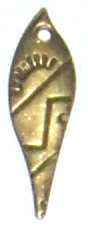 Metal Brass stamping 20mm x 6mm (10pcs)