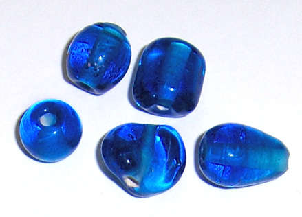 Clearance sale!! Glass Indian Blue 2 colour beads 6g(+/-5pcs)